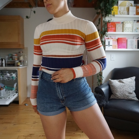 Sweaters - Striped Turtleneck Sweater Sweaters - Striped Turtleneck Sweater